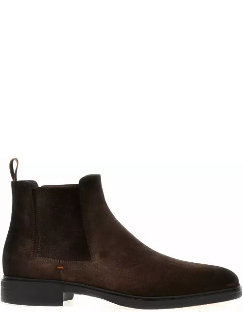 Santoni Suede Ankle Boot