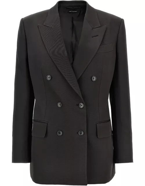 Tom Ford Twill Double-breasted Blazer