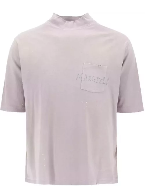 Maison Margiela Logo Printed High-neck T-shirt
