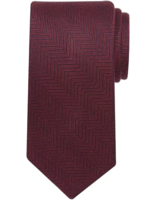 JoS. A. Bank Men's Traveler Collection Chevron Stripe Tie, Red, One