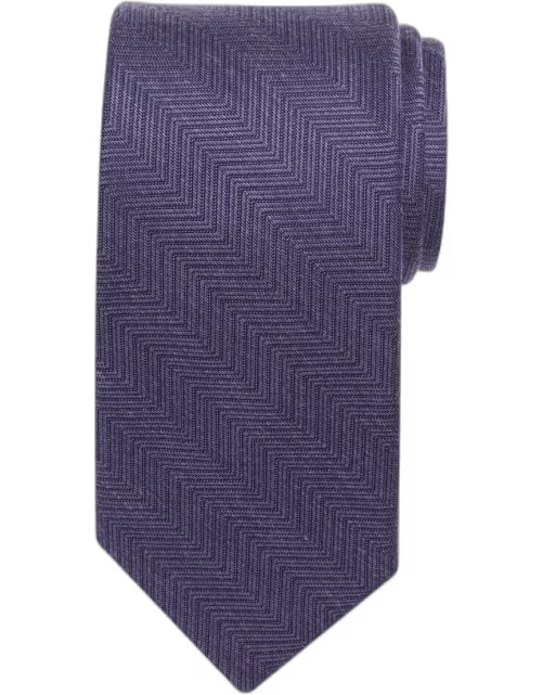 JoS. A. Bank Men's Traveler Collection Chevron Stripe Tie, Purple, One