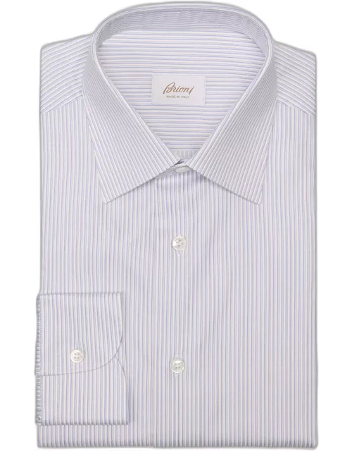Men's Cotton Multi-Stripe Dress Shirt