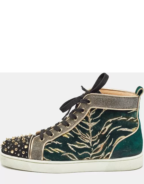 Christian Louboutin Multicolor Suede and Velvet Milkylou Sneaker