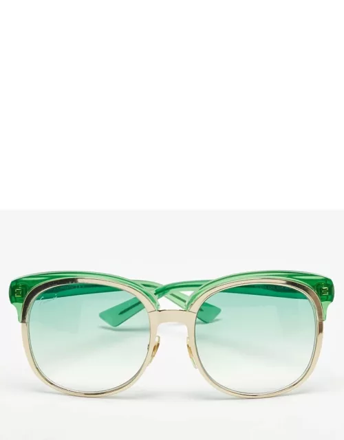 Gucci Green/Gold GG 4241/S Frame Square Sunglasse