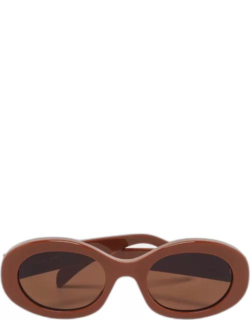 Celine Brown CL4019U Frame Oval Sunglasse