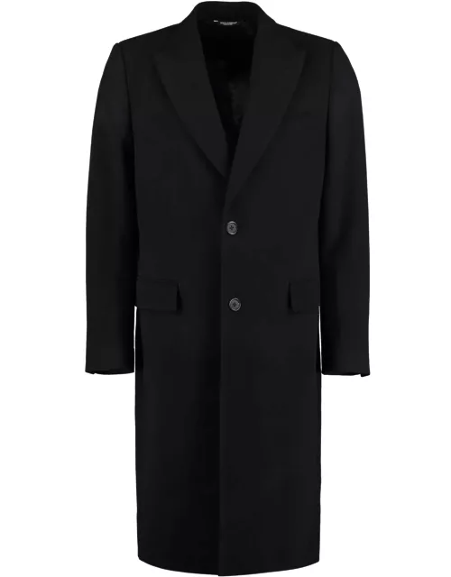 Dolce & Gabbana Single-breasted Wool Coat