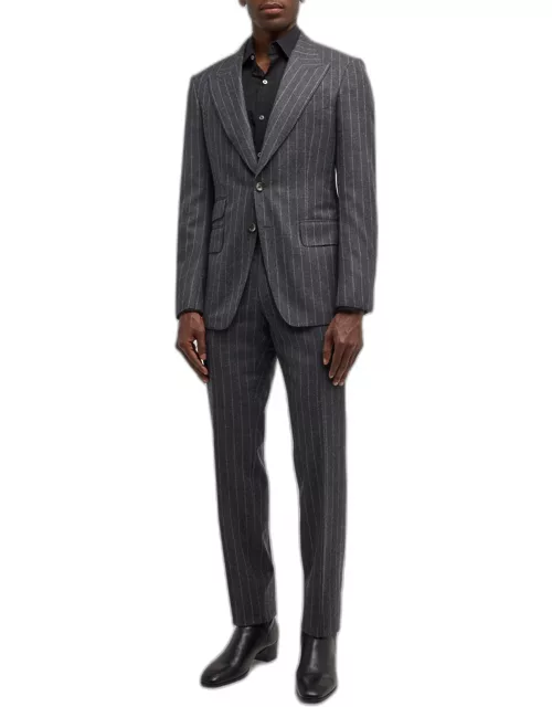 Men's Shelton Flannel Chalk Stripe Suit
