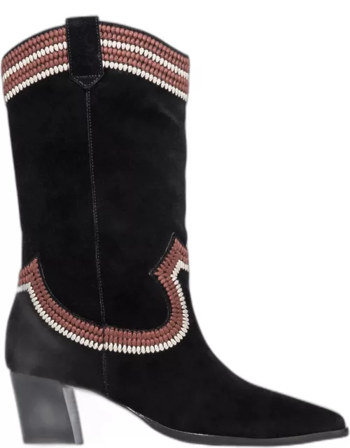 Fremont Embroidered Suede Western Boot