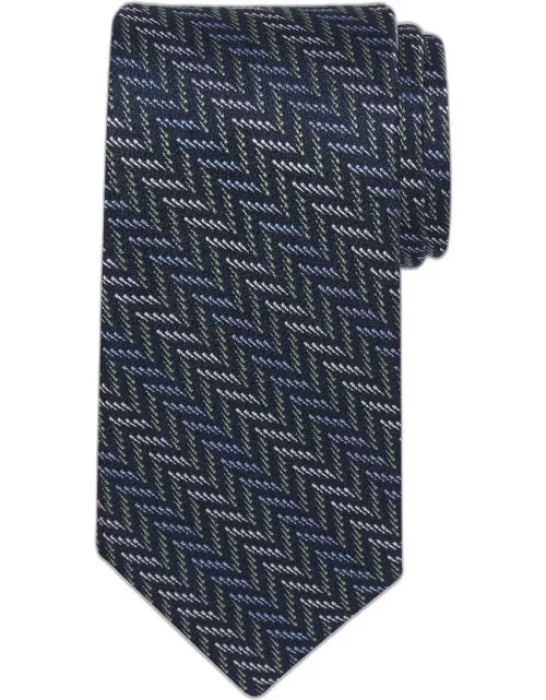JoS. A. Bank Men's Reserve Collection Chevron Knit Stripe Tie, Green, One