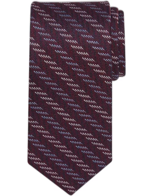 JoS. A. Bank Men's Reserve Collection Chevron Knit Stripe Tie, Burgundy, One