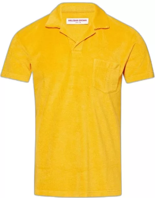 Terry Towelling - Mango Tailored Fit Organic Cotton Towelling Resort Polo Shirt