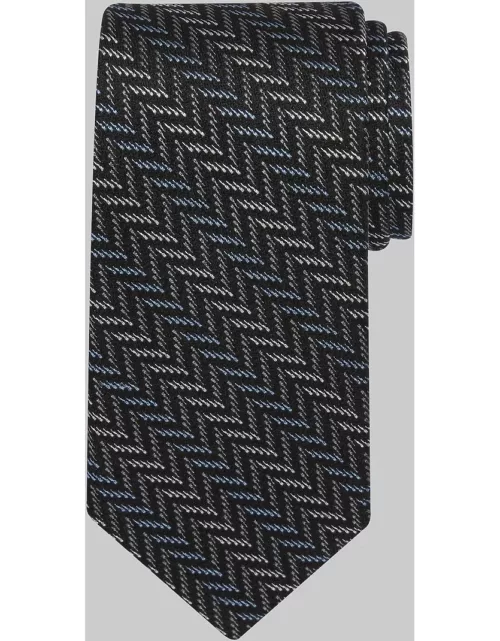 JoS. A. Bank Men's Reserve Collection Chevron Knit Stripe Tie, Charcoal, One