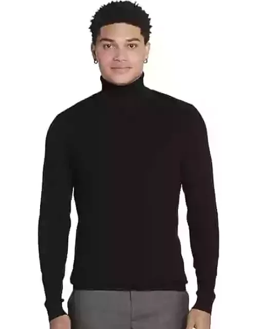 Awearness Kenneth Cole Big & Tall Men's Slim Fit Textured Turtleneck Sweater Black