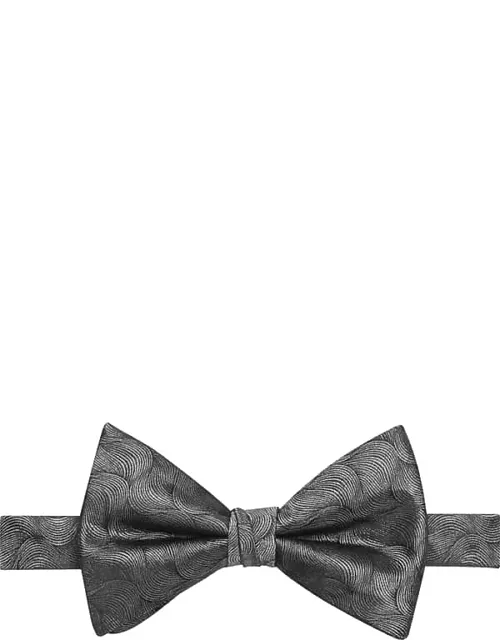 Egara Men's Paint Swirls Pre-Tied Bow Tie Gray