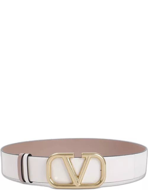 Valentino Garavani Leather Belt 4cm Reversible