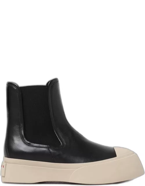 Flat Ankle Boots MARNI Woman color White