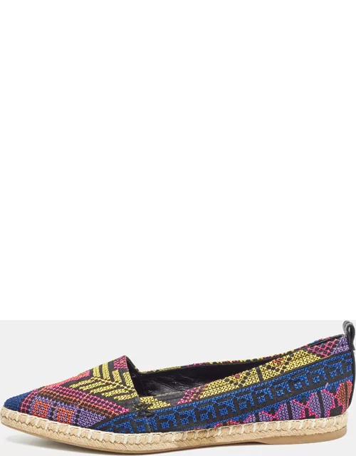 Nicholas Kirkwood Multicolor Canvas Embroidered Mexican Pointed Toe Espadrille