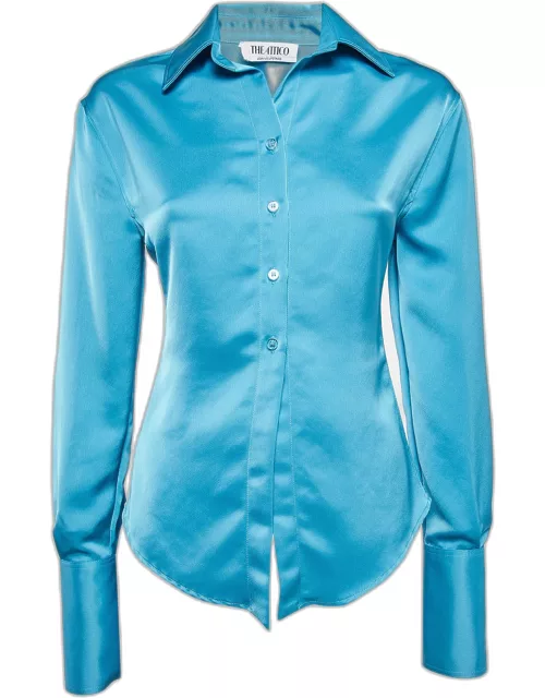 The Attico Blue Buttoned Front Shirt