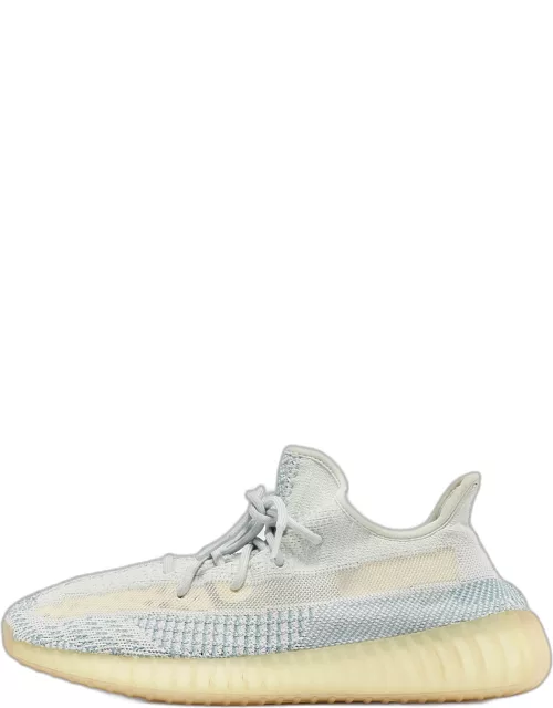 Yeezy x Adidas Blue/White Knit Fabric Boost 350 V2 Cloud White Low Top Sneaker