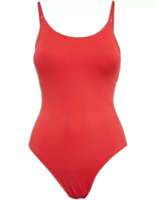 TA3 Red Jersey Lace Up Regular Lacey Swimsuit