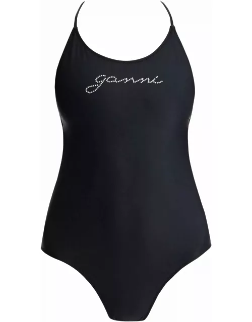 GANNI one-piece swimsuit with logo