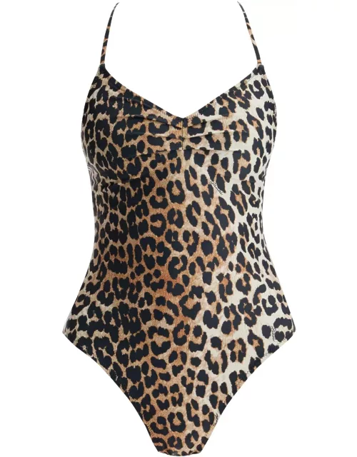 GANNI one-piece leopard print swimsuit