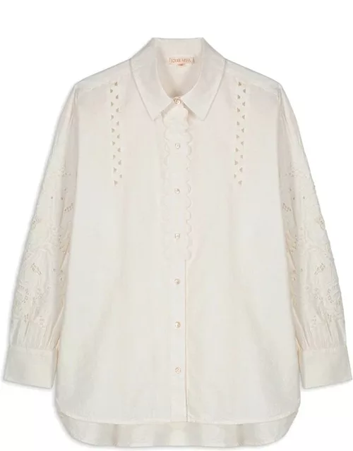 LOUISE MISHA Rupi Organic Cotton Shirt - Off White