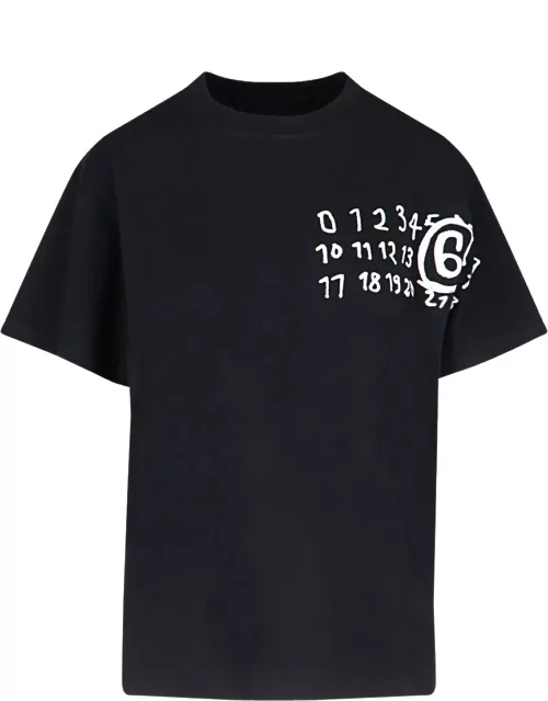 MM6 Maison Margiela "Numeric" Logo T-Shirt