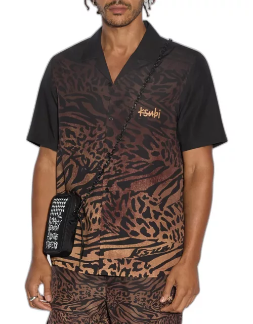 Men's Sinners Leopard Resort Shirt