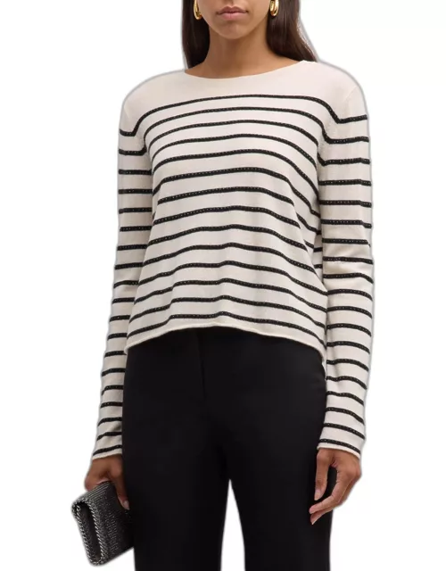 Striped Wool-Cashmere Sweater
