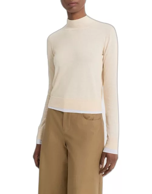 Double-Layer Turtleneck T-Shirt