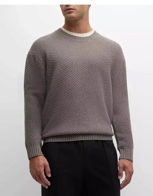 Men's Textured Wool-Cashmere Sweater