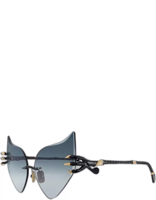 The Claw & The Nest Rimless Cat-Eye Sunglasse