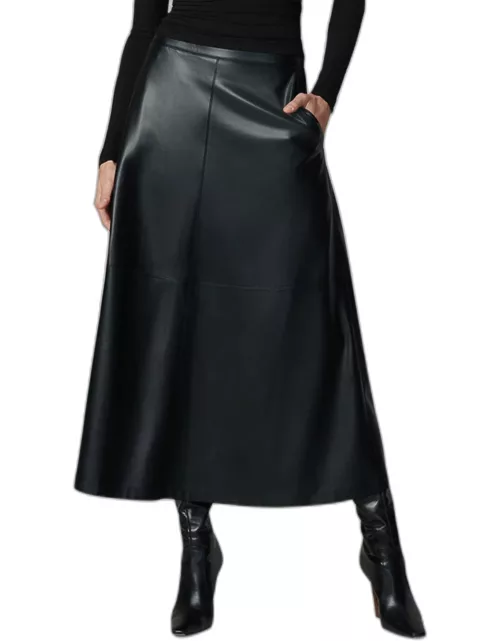 The Tavi Vegan Leather Maxi Skirt