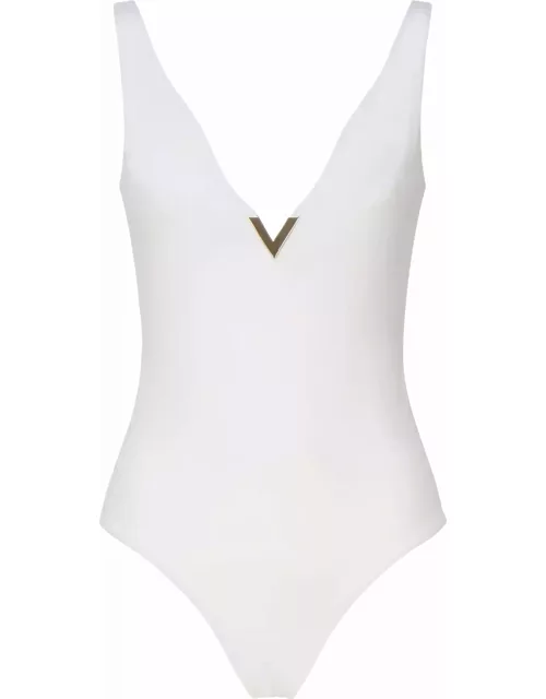Valentino Garavani Vlogo One-piece Swimsuit In Lycra