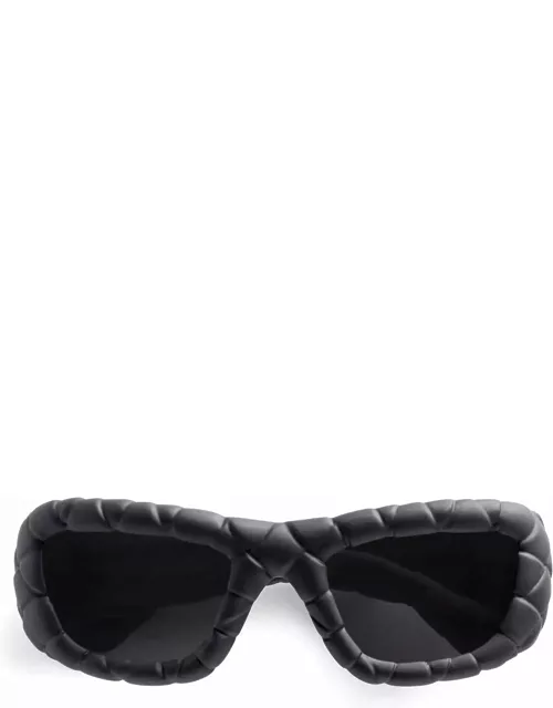 Bottega Veneta Eyewear Intrecciato Bv1303s-001 - Black Sunglasse