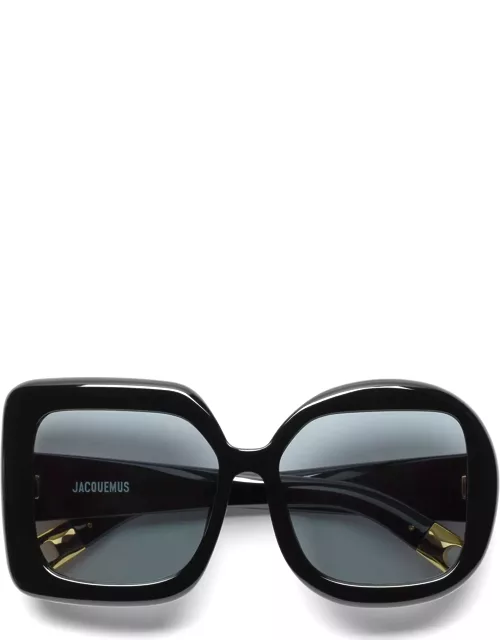 Jacquemus Carre Rond - Black Sunglasse