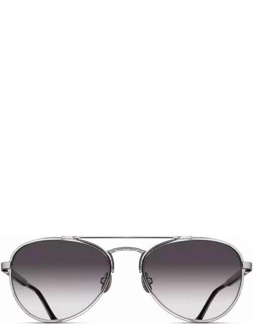 Matsuda M3116 - Palladium White / Grey Stripe Sunglasse