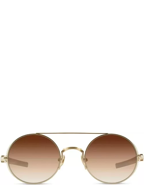 Matsuda M3128 - Brushed Gold / Black Sunglasse