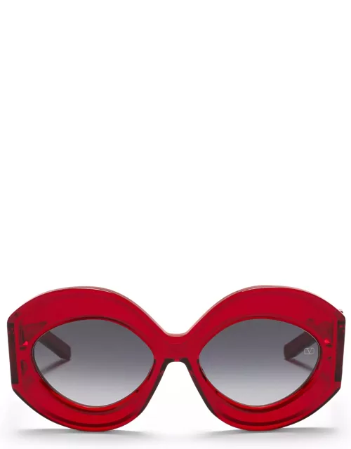 Valentino Eyewear V-soul Ii - Crystal Red / Gold Sunglasse