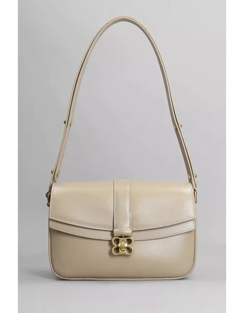 Balenciaga Lady Flap Shoulder Bag In Taupe Leather