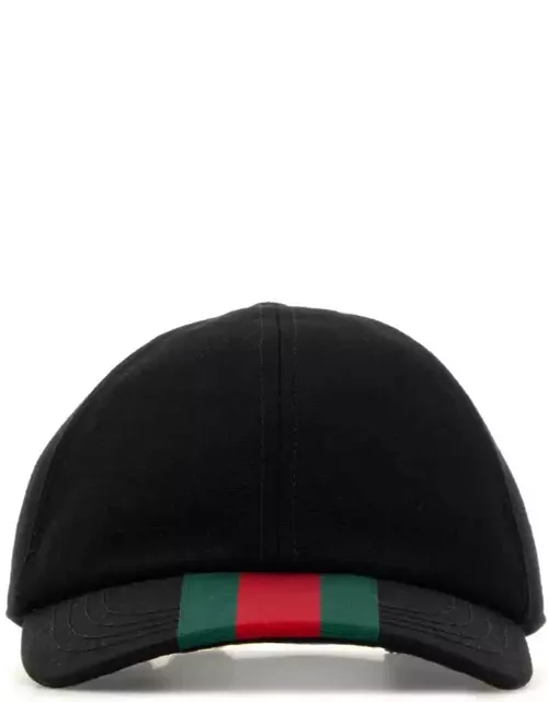 Gucci Black Wool Baseball Cap