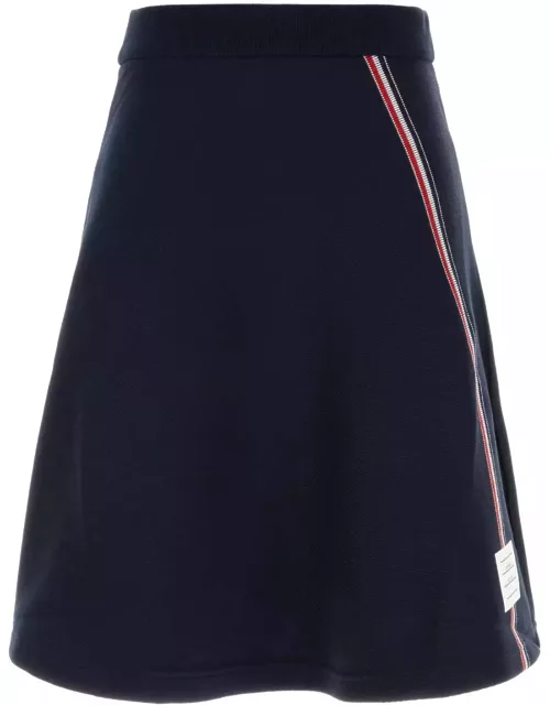 Thom Browne Navy Blue Cotton Skirt