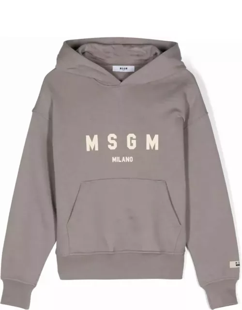 MSGM Logo-print Cotton Hoodie