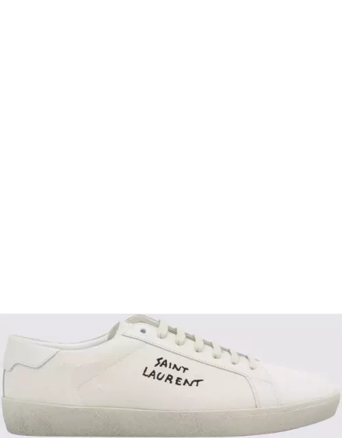 Saint Laurent Off White Leather Court Classic Sneaker