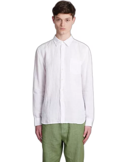 120% Lino Shirt In White Linen