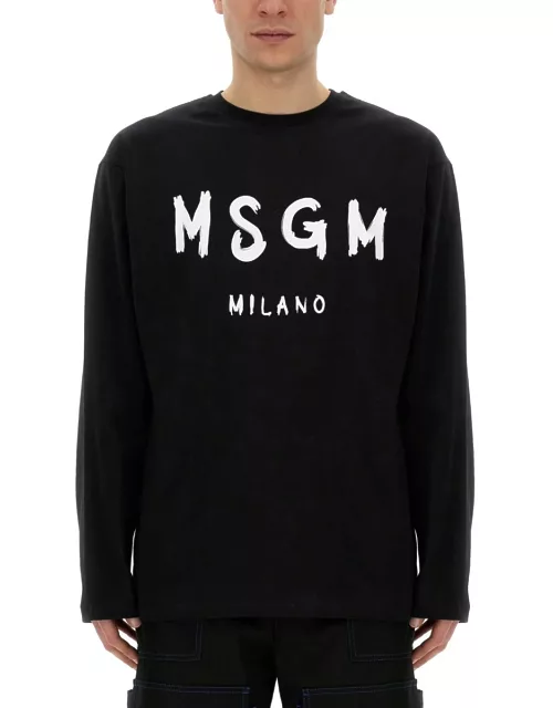 MSGM T-shirt With Brushed Logo