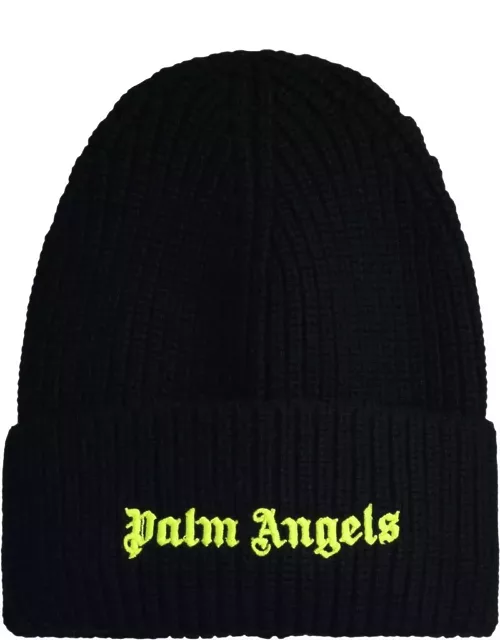 Palm Angels Black Wool Beanie