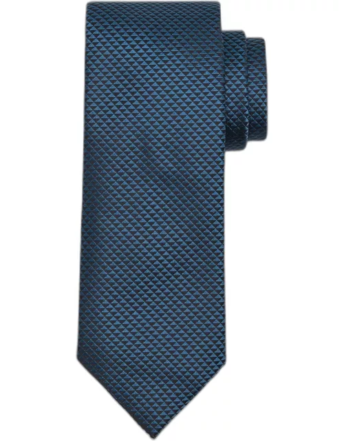Men's Woven Triangle Silk Tie