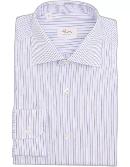 Men's Cotton Multi-Stripe Dress Shirt